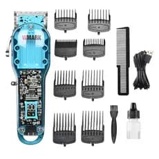 Maquina De Corte Cabelo Wmark Ng412 Profissional Azul Bivolt