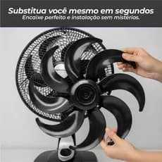 Hélice Para Ventilador Compatível Com Mondial Vtx 40cm 8 Pás Turbo