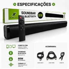 Caixa de Som Bluetooth Soundbar Home Theater Para Smart Tv Bluetooth RCA e P2 Pronta Entrega