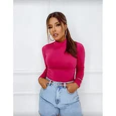 Body Feminino Manga Longa Justo Rosa Pink – Estilo, Conforto e Elegânc