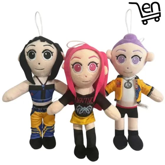 Pelucias Guerreiras Do Kpop Desenho Rumi Mira Zoey Anime Boneco Brinquedo Almofada Decoraçao