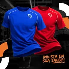 Kit 2 Camisetas Masculinas Dry Fit Estampadas Academia, Treino, Corrida Cores Variadas.