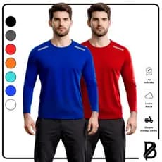 Kit 2 Camisa Manga Longa Dryfit Com Refletivo Proteção UV Masculina
