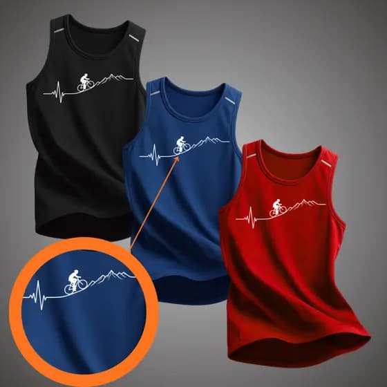 Kit 3 Regatas Ciclismo Dry Fit Masculina Estampada Camiseta Esportiva Leve
