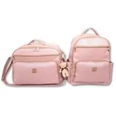 Kit Bolsa Mala Maternidade Bebe Enxoval Grande + Mochila + Trocador - Linha Austin