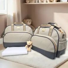 Kit Bolsas Bebe Maternidade Classic Enxoval Miellu Bolsas com Trocador - 5 peças