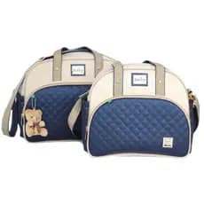 Kit Bolsas Bebe Maternidade Elegance Personalizada Enxoval Miellu Bolsas com Trocador - 4 peças