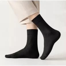 Kit 6  Pares De Meias Social Masculina Preta Sortidas