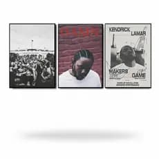 Quadros decorativos Kendrick lamar música (3 peças)