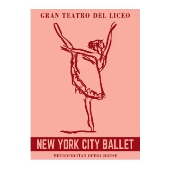 Quadro Decorativo Aesthetic balé vintage abstrato chicago cidade bailarinas dança pintura (1 Peça)