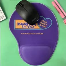 Mouse pad Ergonômico com Apoio Personalizado Logo Empresa Escritório
