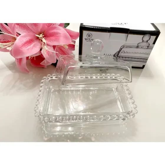 Manteigueira Pearl Bolinha Grande Cristal Wolff