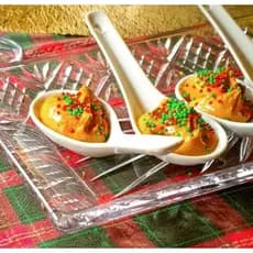 Kit 6 Colheres Finger Food Para Petiscos Porcelana Branca