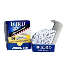 Lâmina Barbear LORD AZUL (meia) - 100 lâminas
