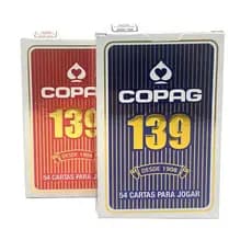 Baralho Copag 139 Vermelho E Azul Cartucho Kit 2 Baralhos Original