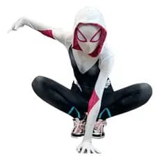 Fantasia Femininia Cosplay Spider Gwen Aranhaverso Filme Luxo Lentes