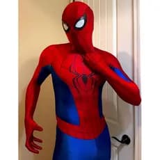Fantasia Coslay Homem Aranha BND Novo Dia Adulto e Infantil com Lentes Profisionais