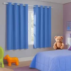 Cortina Infantil Azul 2,20x 1,30M Para Meninos Blackout Para Quarto Blecaute Corta 100% a Luz do dia