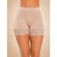 Short Segunda Pele Feminino Anágua Com Renda Anti Atrito Invisível Sob Roupa Modelador Confortável