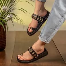 Sandalia Feminina Papete Feminina Rasteira Flatform Confortavel