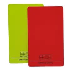 Cartao De Arbitro Juiz, futebol, Kit 2 cartoes, com NF.