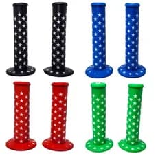 Manopla Bicicleta BMX Cores Diversas C/ Detalhes Estrela P/ Conforto e Estilo Bike Manobra Mtb Lazer