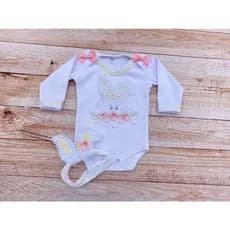 Body Bebê Pascoa Roupa Tematica Infantil Coelho Luxo
