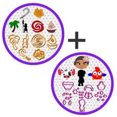 Kit Cortadores Moana + Moana Baby Bebe Biscoito Cupcake 5 Cm