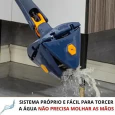 Esfregão Rodo Mop Giratório Triangular Limpa Forro E Vidros
