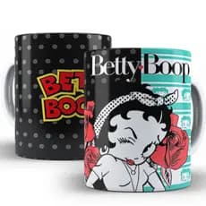 Caneca Xícara Betty Boop Vintage Porcelana 325ml Presente