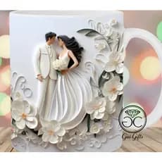 Caneca Xicara Personalizada Casal Casamento Noivos Presente