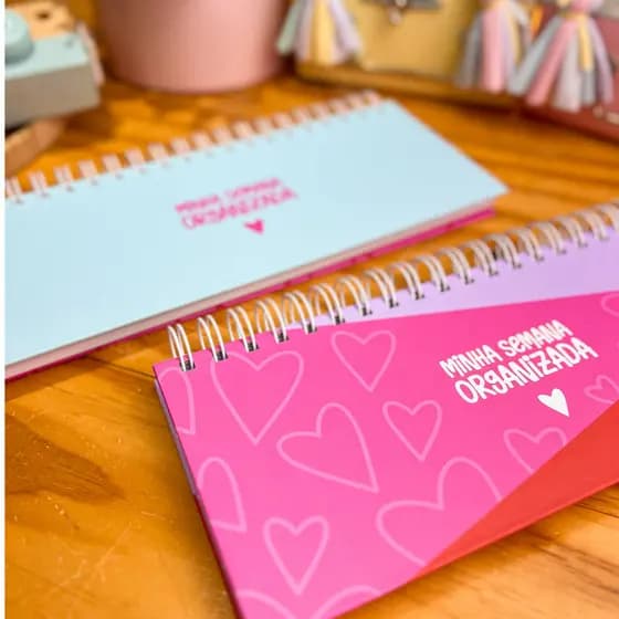 Desk planer semanal personalizado planner com visão da semana AGENDA SEMANAL ORGANIZAÇÃO