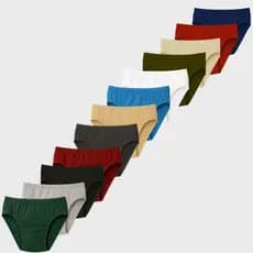 Kit 12 Cuecas Slip Comum E Plus Size Básica 100% Algodão Masculino Adulto Tradicional