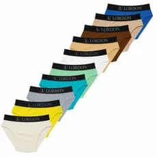 Cueca Infantil Kit 10 Slip Elástico Exposto 100% Algodão Menino Cores Variadas