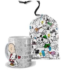 Caneca Snoopy, Se Voce Deseja o Bem Mais saquinho de Presente personalizado