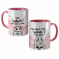 Caneca Rosa Flock Tem Cunhada Que Vale a Pena Mas Você Vale a Galinha Inteira