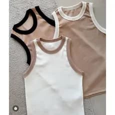 Kit 2 Blusas Feminina Bicolor Regata Canelada Ribana Premium Social Americana Basica Promoção