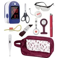Kit Material De Bolso Para Enfermagem Com Necessaire - Cores