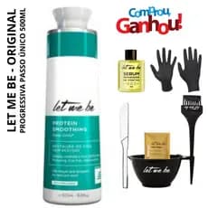Let Me Be Passo Único 500ml + Óleo + Sache + Kit Aplicação + Luva e Pente