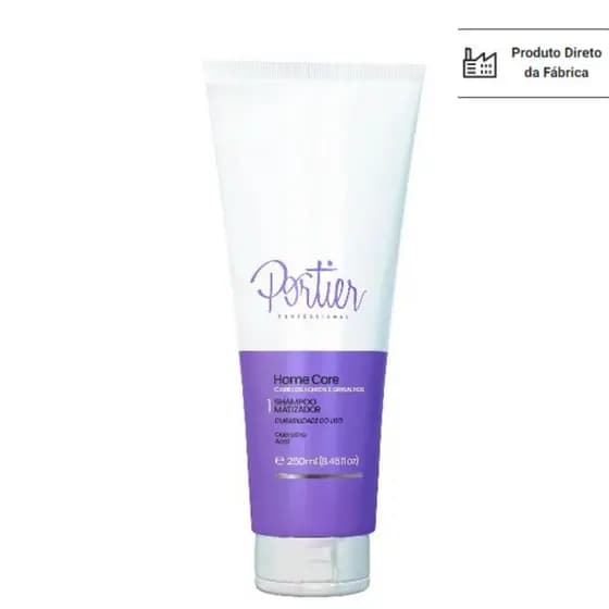 Portier - Shampoo Hidratante Home Care Matizador para Cabelos Loiros e Grisalhos - 250 ml