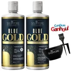 Salvatore Blue Gold Tanino 2x500ml + Cumbuca e Pincel