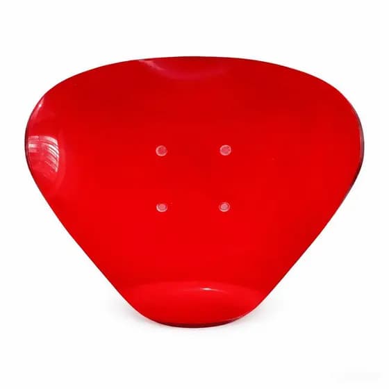 Assento para Banqueta Alta de Cozinha em Acrílico Vermelho