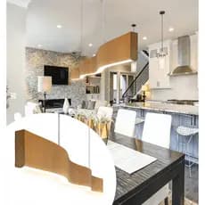Lustre Madeira Retangular Linear LED Integrado 98cm - SNK 01