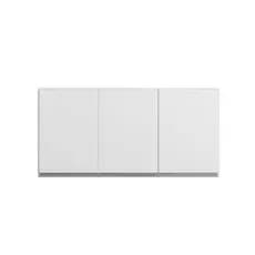 Armário Aéreo de Cozinha Portas Branco com Prateleiras Internas Compacto Moderno para Louças