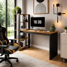Escrivaninha Home Office Artemis Para Quarto E Sala Estudo E Trabalho Notebook Premium Mesa Luxo