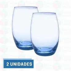 Conjunto 2 Copos Elegantes Azul 450ml Bellagio Grande Luxo