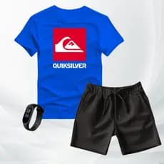 Conjunto Infantil Menino Camiseta e Short Moletinho Verão Tamanhos 2 ao 16