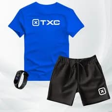 Kit Camiseta txc Infantil e Bermuda Moletinho + Relógio oferta Promoção Black Indicado