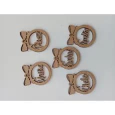 Kit 15 Bolinhas Natalinas para árvore de natal 10cm em MDF CRÚ