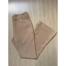 Calça alfaiataria flaire cor nude - Calça social bege - Roupa feminina executiva - Bazar/Brechó